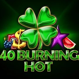 40 Burning Hot slot logo by Amusnet Interactive at Bloody Slots Casino40 Burning Hot