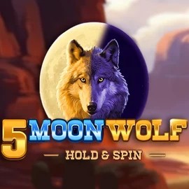 5 Moon Wolf slot logo by Apparat Gaming at Bloody Slots Casino5 Moon Wolf