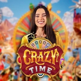 Crazy Time logo – Live Casino by Evolution at Bloody Slots Casino